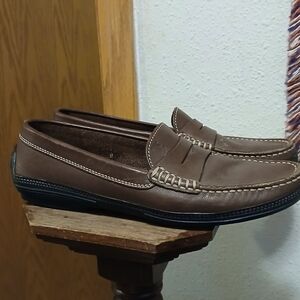 Tod's Italy Men's Brown Leather Penny Loafers Vibram Rubber Sole Size 9